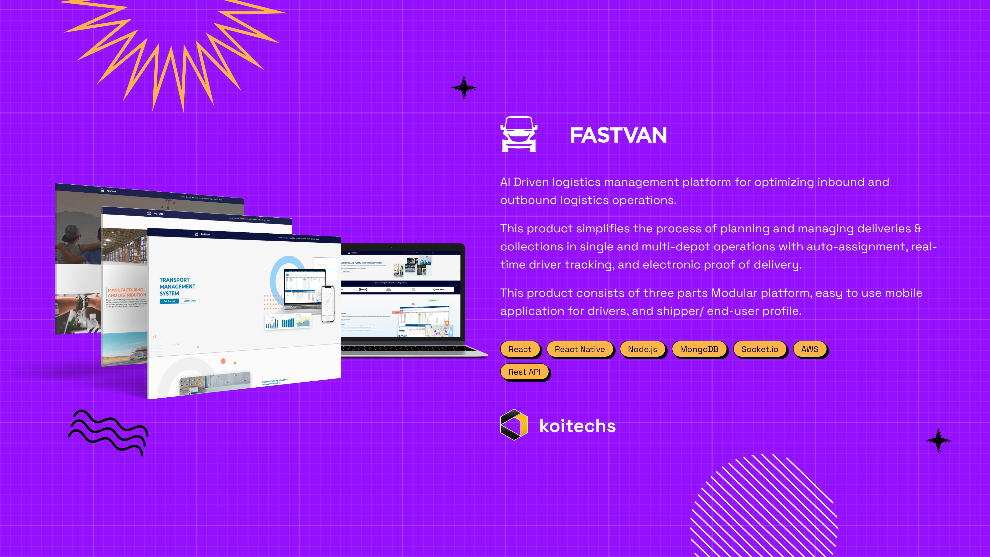 AI Driven logistics management platform for optimizing inbound and outbound logistics operations. 